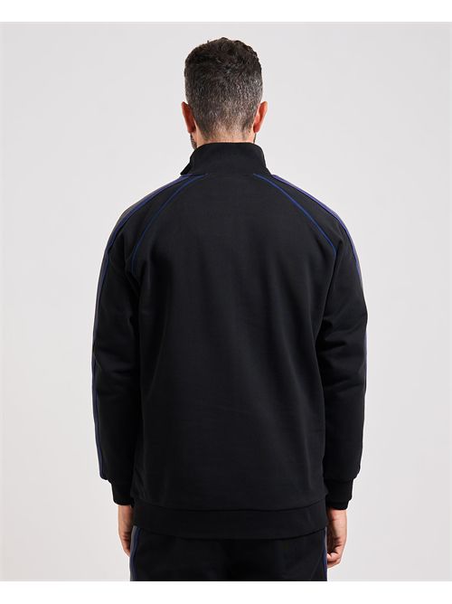 Felpa uomo Richmond X fullzip con bande colorate RICHMOND X | UMA25033FEBLACK